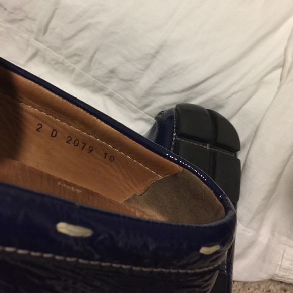 Navy Patent Prada Driver Loafer - Picture 4 of 4