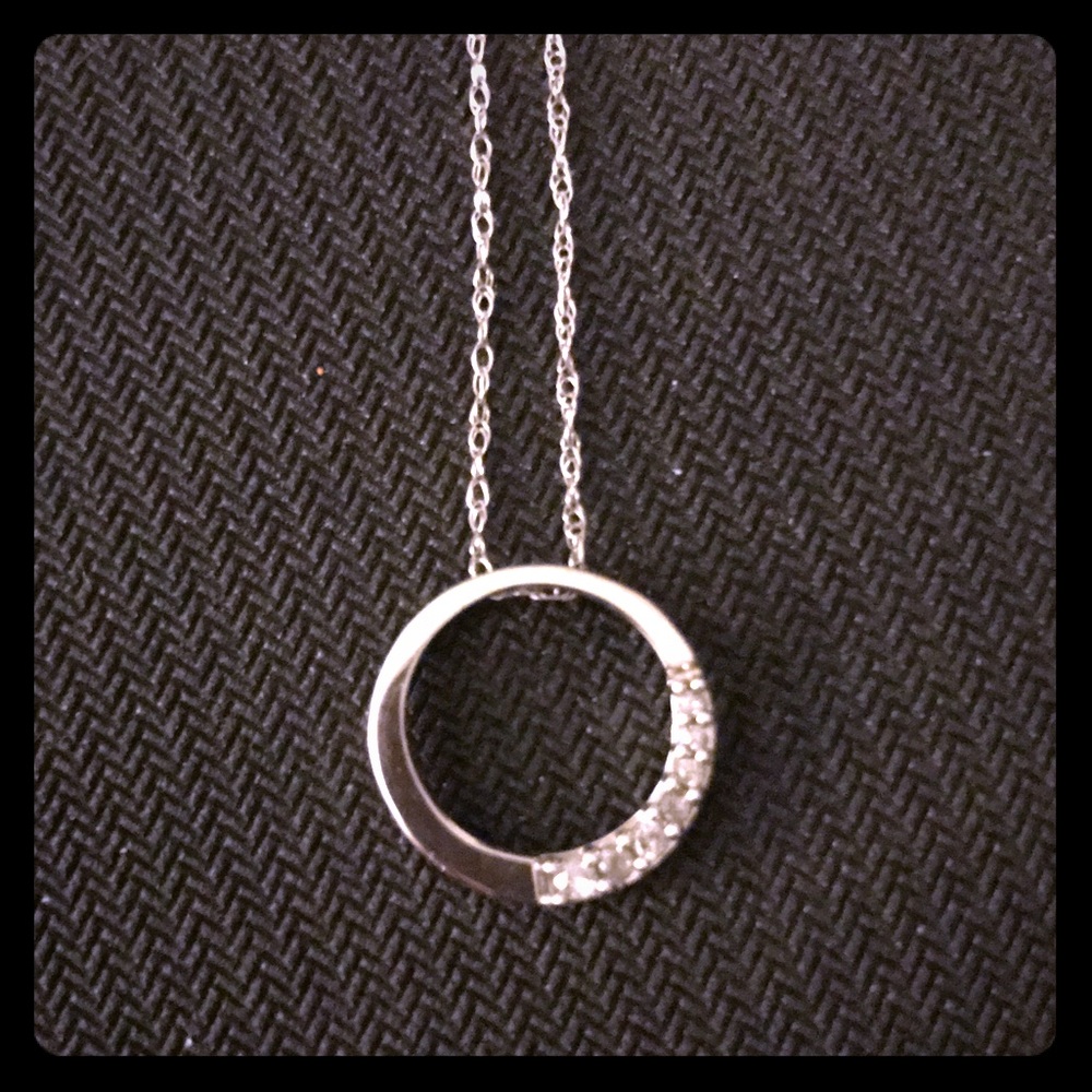 Diamond & White Gold Infinity Necklace