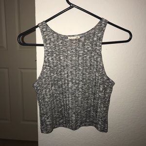 PACSUN LA Hearts grey crop top