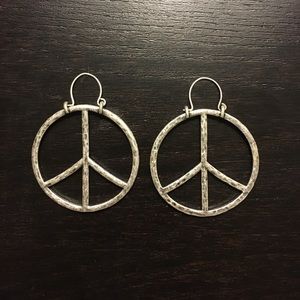 Lucky Brand Peace Sign Earrings