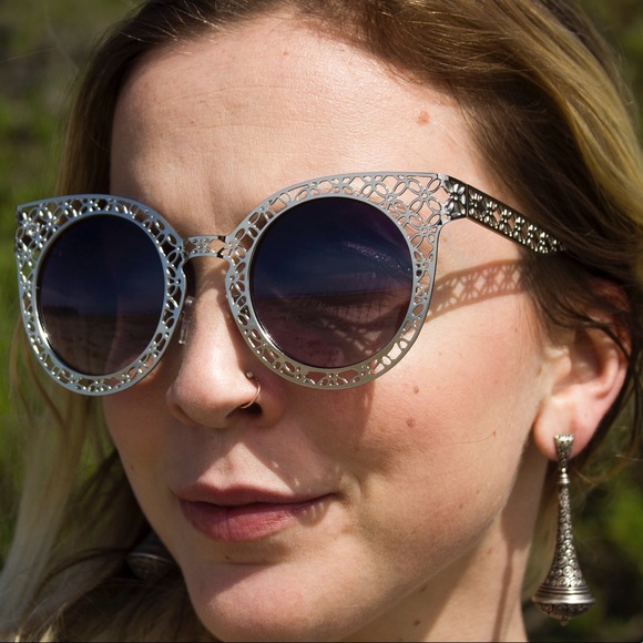 boutique Accessories - Last one! Flower of Life Laser Cut Cat Eye Sunnies