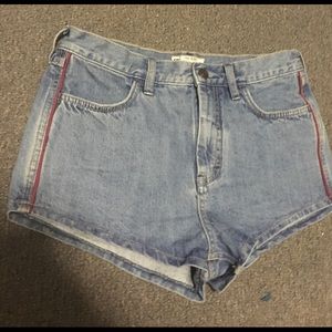 High waisted Free People denim shorts