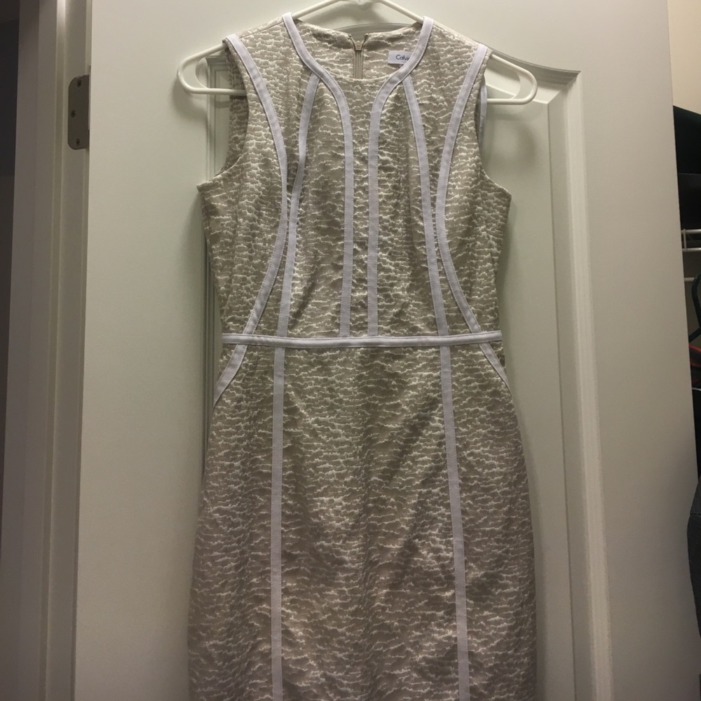Calvin Klein 2P Patterned Work dress