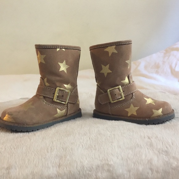 Gold star boots for toddler girl - Picture 1 of 3