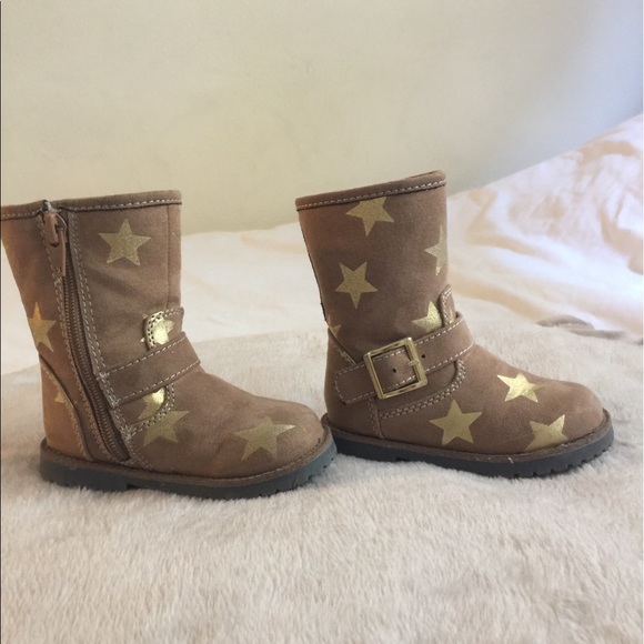Gold star boots for toddler girl - Picture 2 of 3