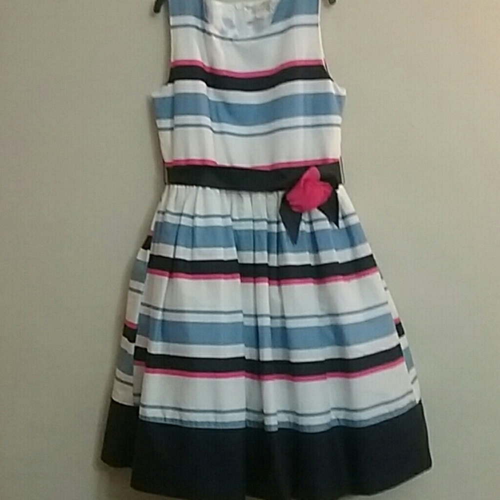 Girls striped party dress, worn once