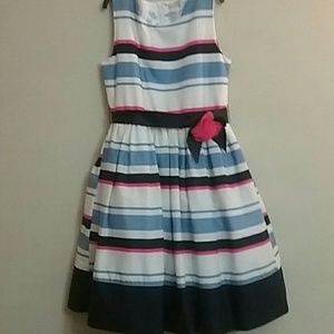 Girls striped party dress, worn once