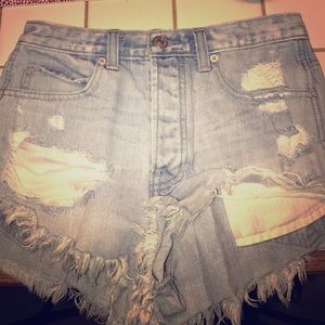 High waisted Abercrombie & Fitch festive shorts