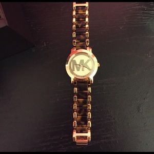 Rose gold and tortoise shell Michael Kors watch