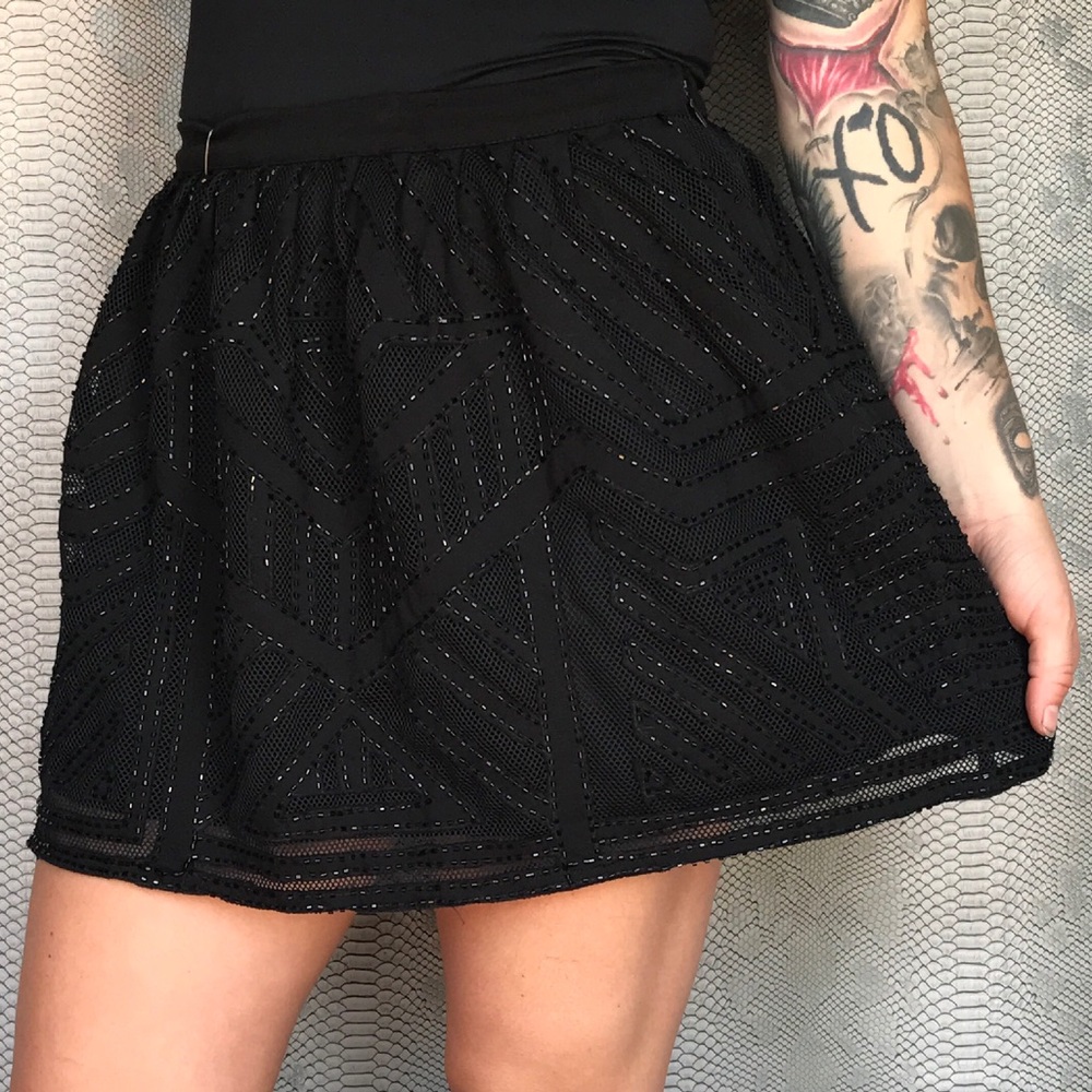 Parker black beaded skirt 4FOR50