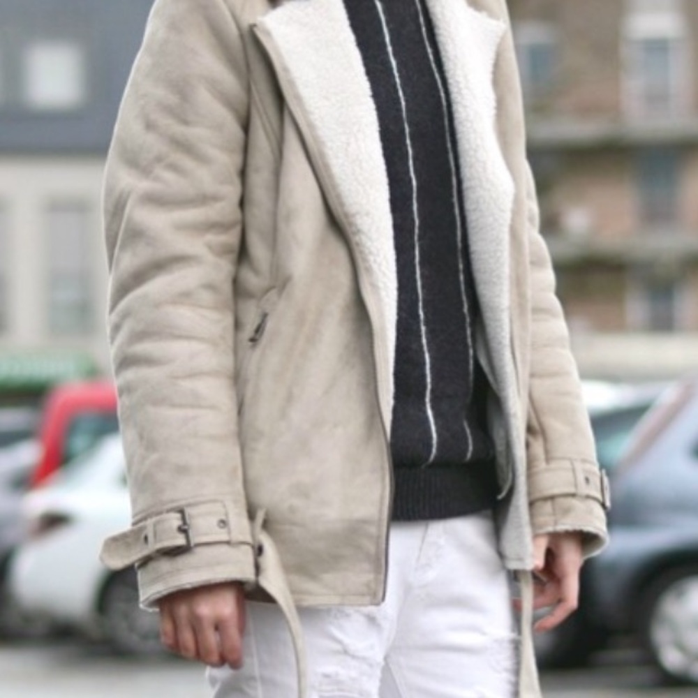Fur suede winter fur jacket. Women/men jacket