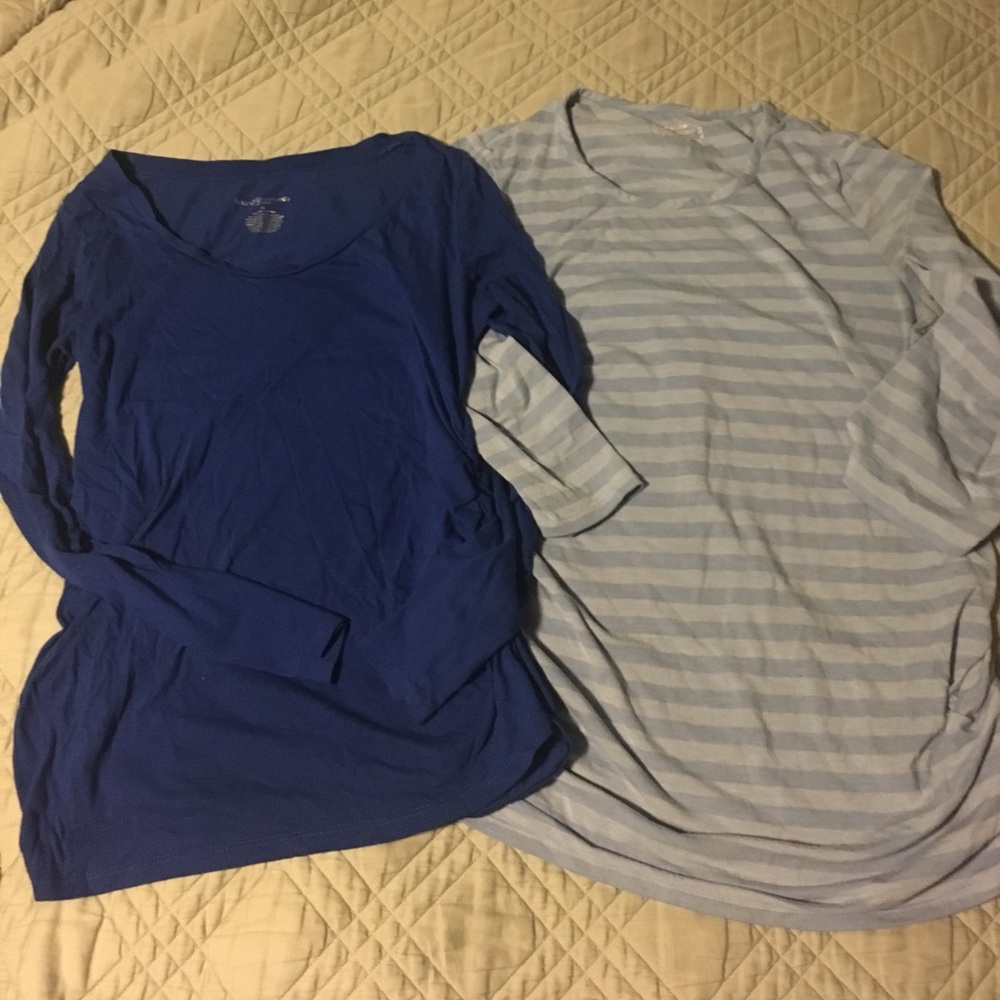 Maternity Tee Shirt Bundle - Blue - Med