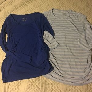 Maternity Tee Shirt Bundle - Blue - Med