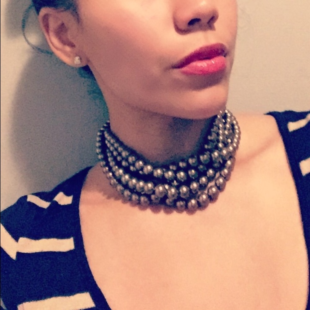 "Mother of pearl" bronze color necklace/choker