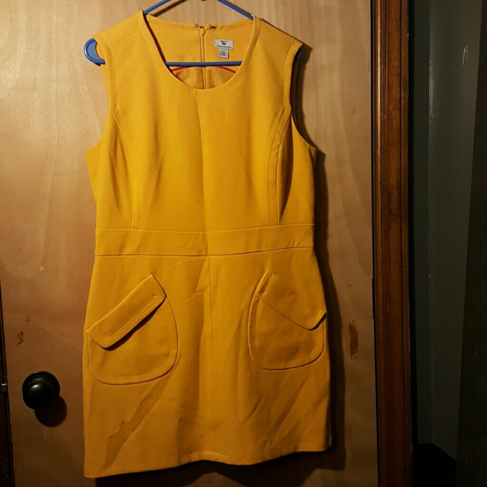 Womens Mustard dress. Worthington size 14.