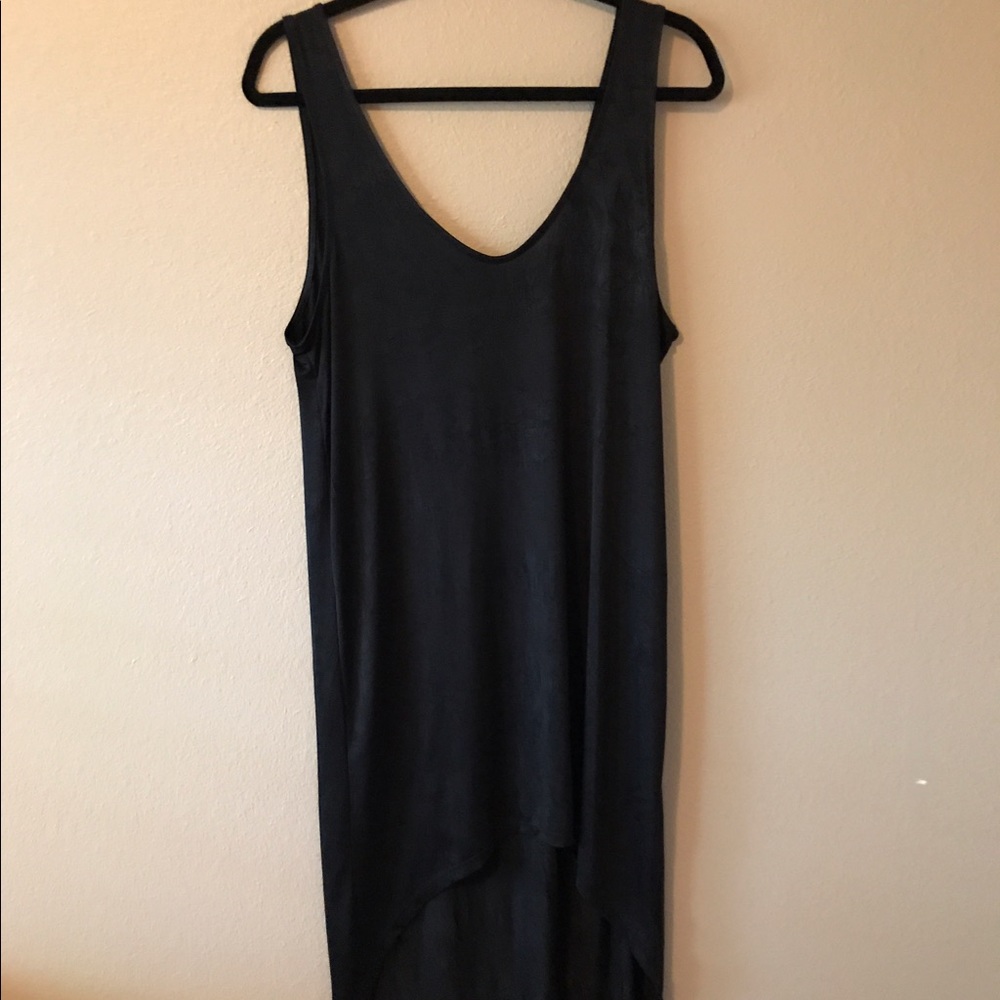 Large black high low dress
