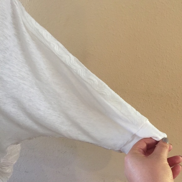 Cabi White Embroidered Sheer Back Blouse - Picture 4 of 6