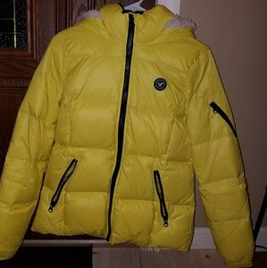 Yellow American Eagle Puffer Coat.