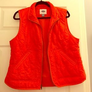 Quilted orange vest