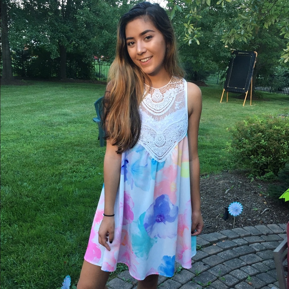 Showpo watercolor shift dress