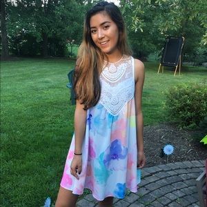 Showpo watercolor shift dress