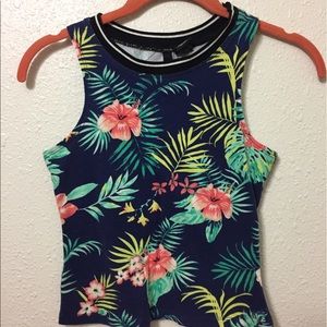 Women's floral printed crop top