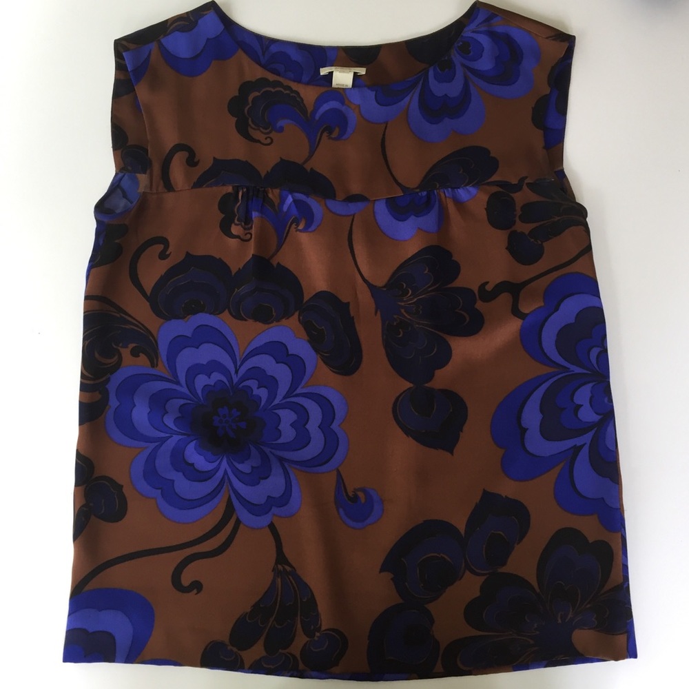 J. Crew • Floral silk top