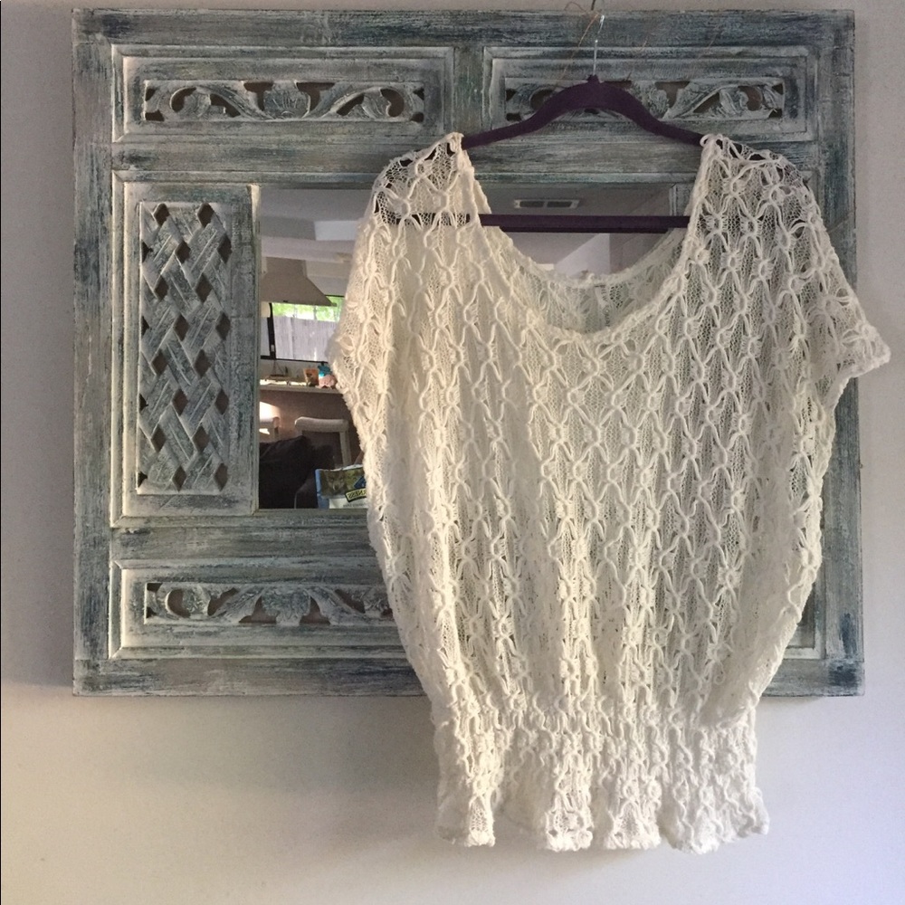 Crochet Free People New Romantics Top