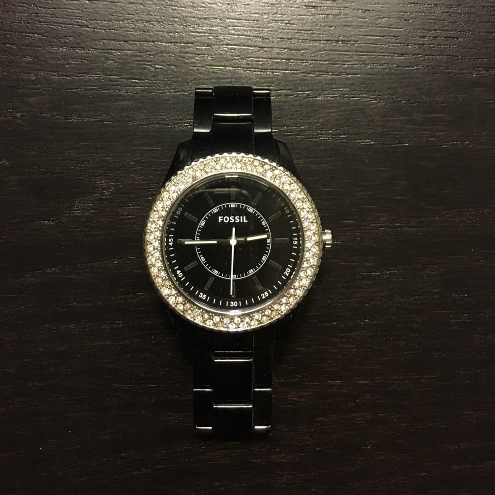 Womens Black Fossil Watch