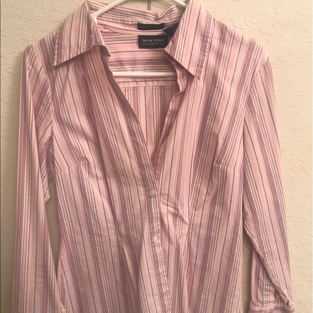 Long sleeve pink and white