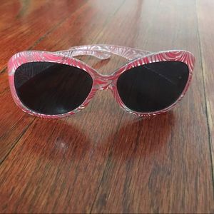 Pink zebra print  sparkly  sunglasses for kids.