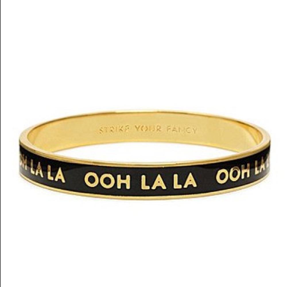 Kate Spade ohh la la bangle bracelet black & gold