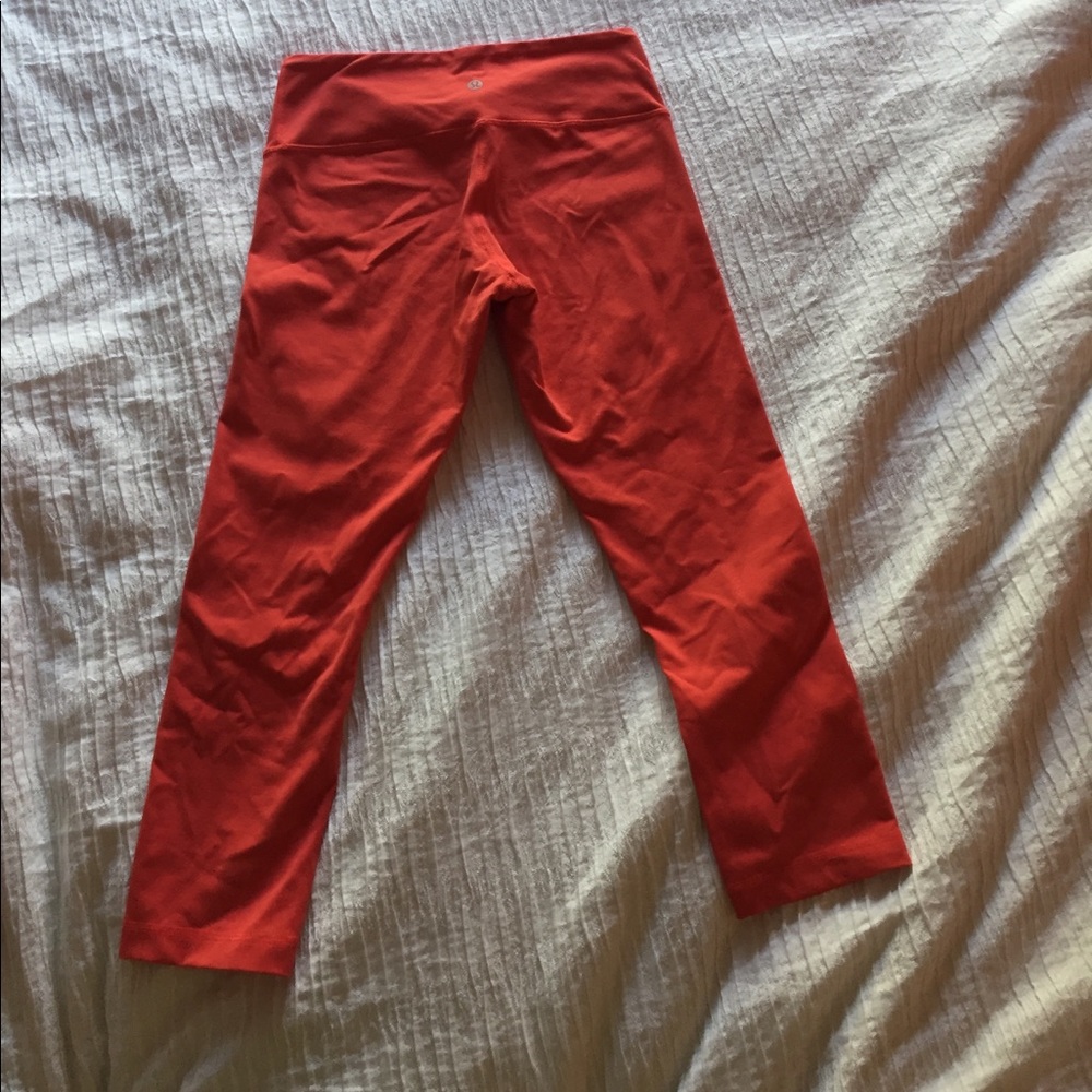 Lululemon Wunder Under Crop, Orange