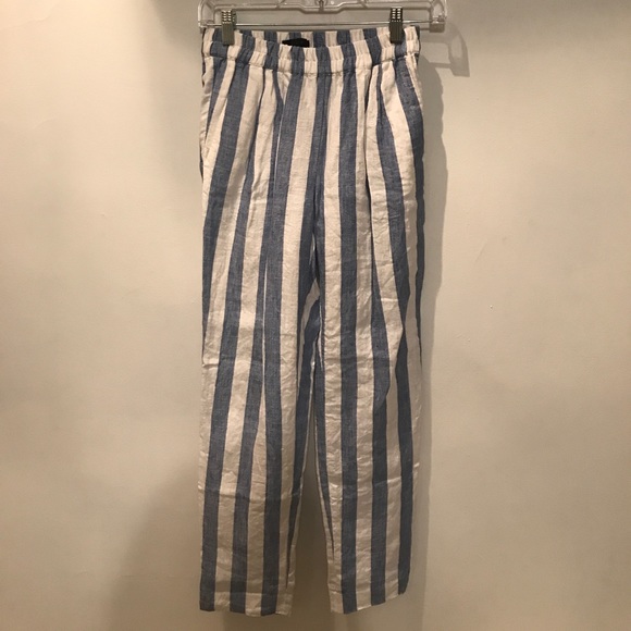 J. Crew Pants - J.Crew 00 stripe linen pant