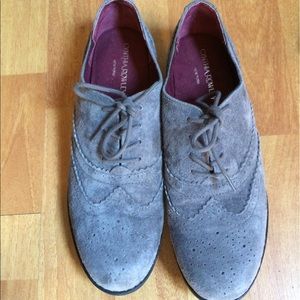 Brand new suede oxfords with laces size 8