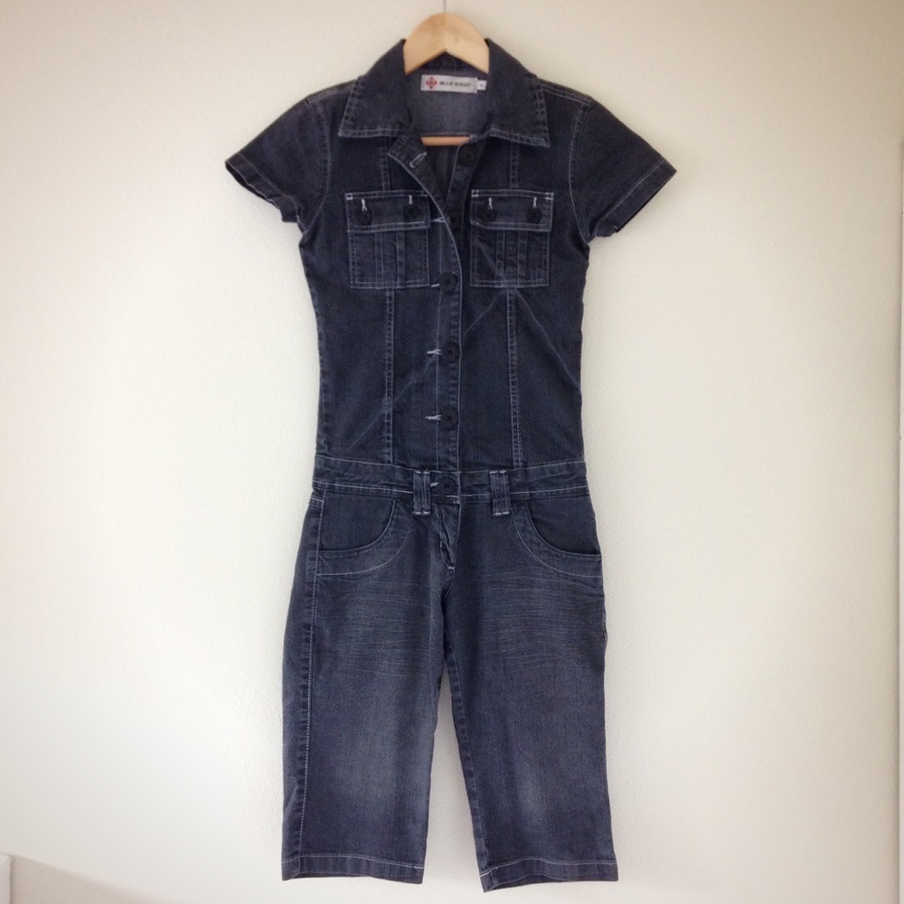 🖤 Black denim jumpsuit