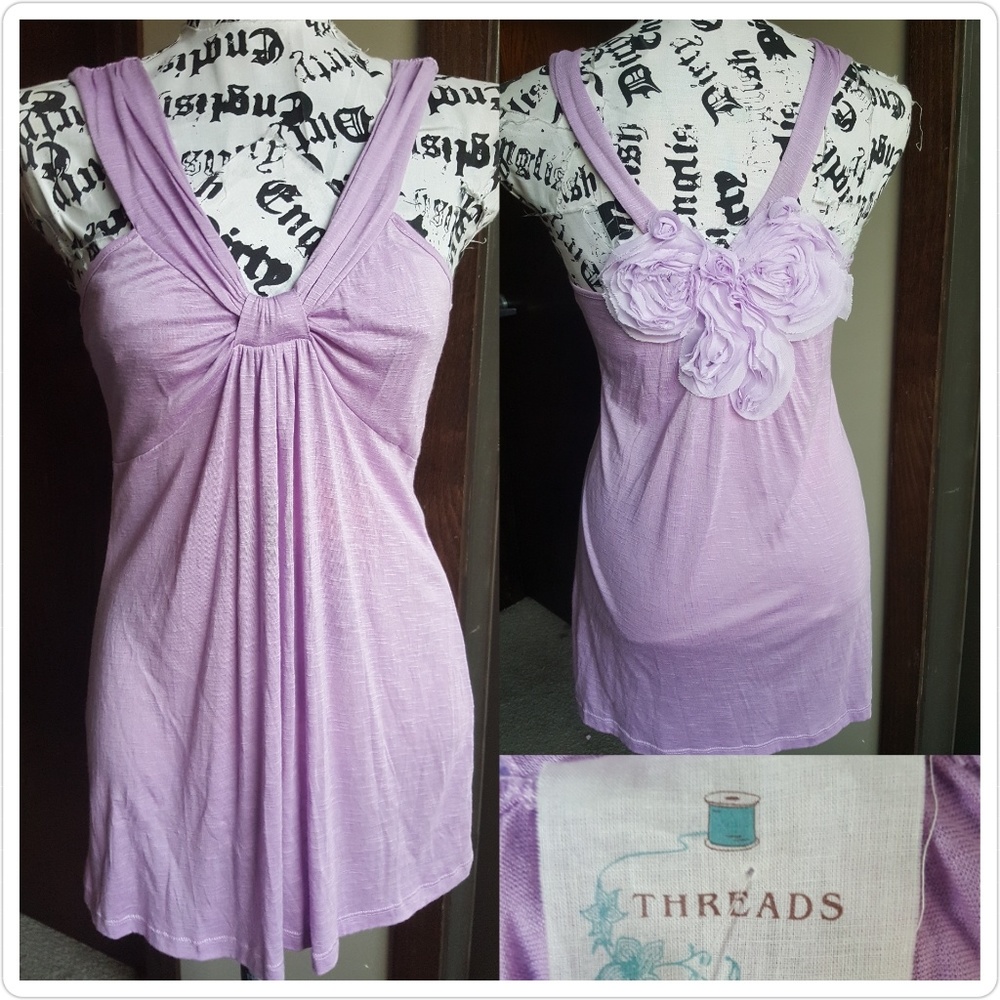 Threads Floral Back Tank Top