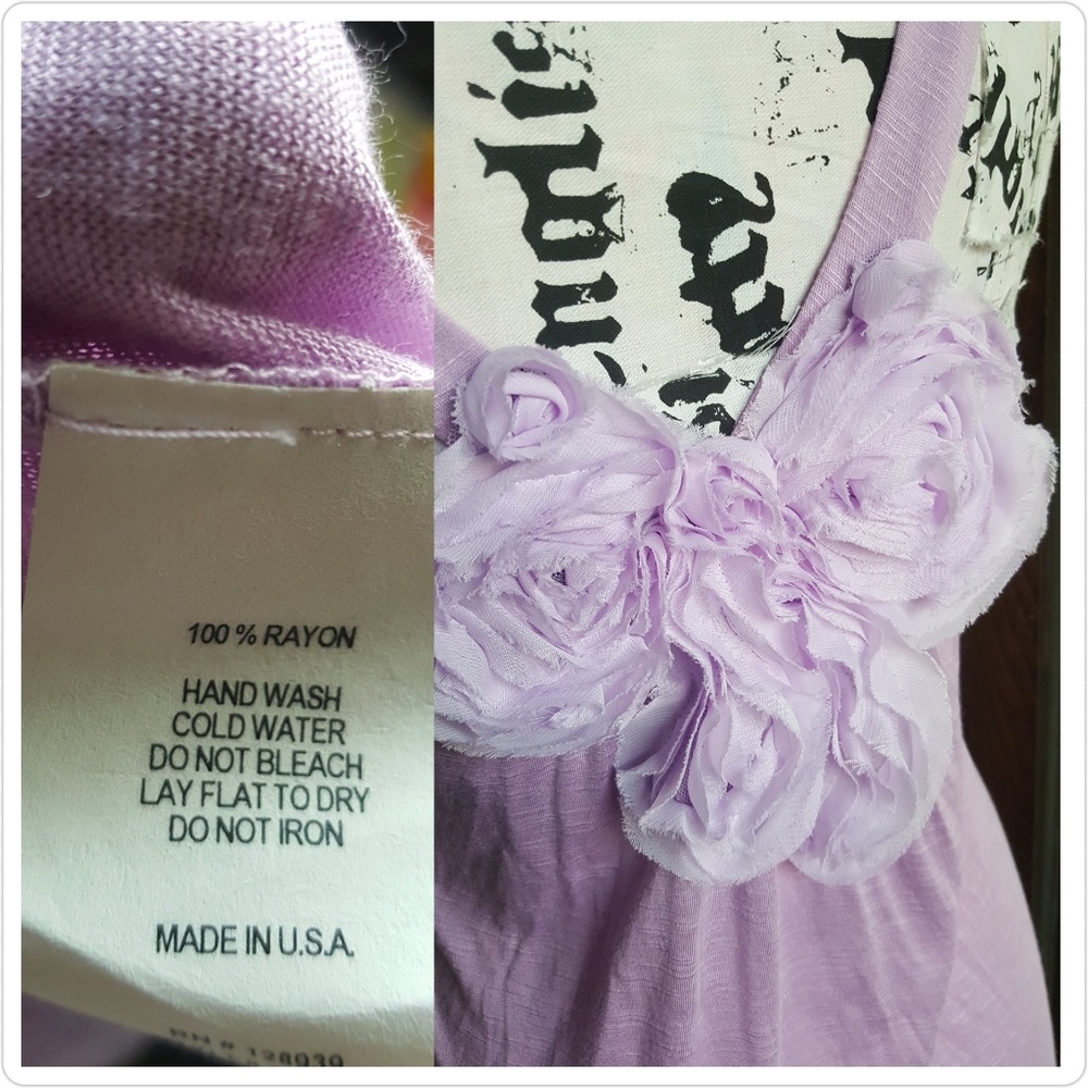 Threads Floral Back Tank Top - Picture 2 of 2