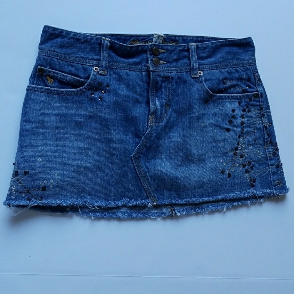 Abercrombie and Fitch Jeans Mini Skiirt Sz 0