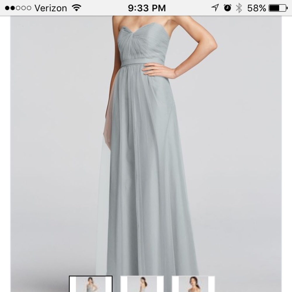 David's Bridal  Strapless Tulle long dress