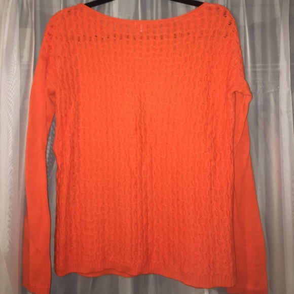 Bright Coral Textured Sweater - Picture 3 of 3