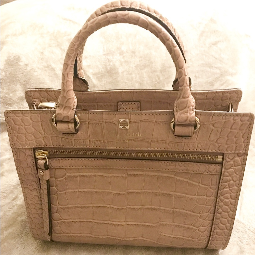 Nude Kate Spade crocodile purse