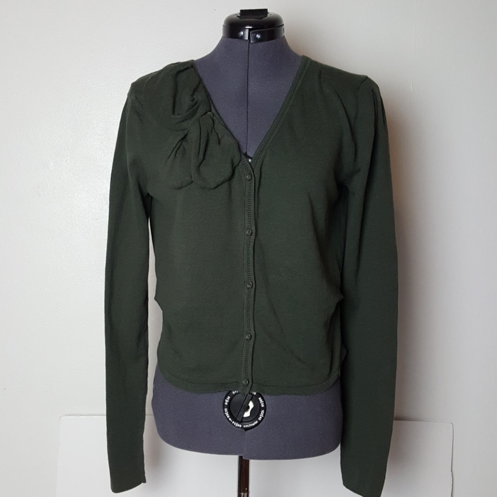 CAbi Style 639 Women's Green SZ M Green Cardigan