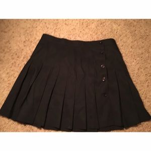 Vintage Prince Black pleated mini skirt