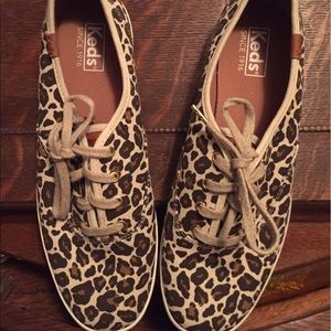 NWOT Keds Leopard Print tennis shoes