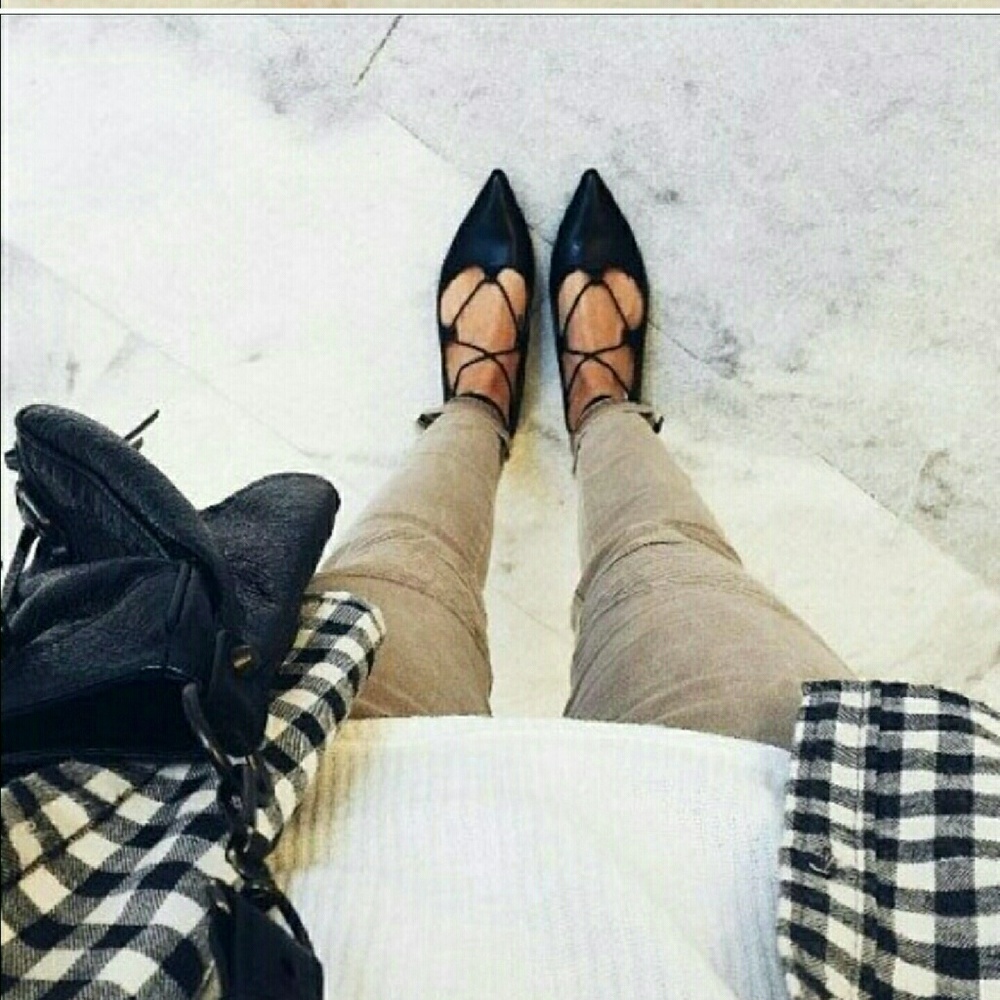 Mia lace up Flats
