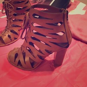 Cognac Sandal Booties