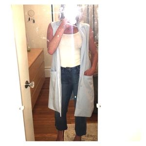 Forever 21 Long Line Sleeveless Blazer