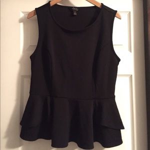 Talia Sodi black peplum top