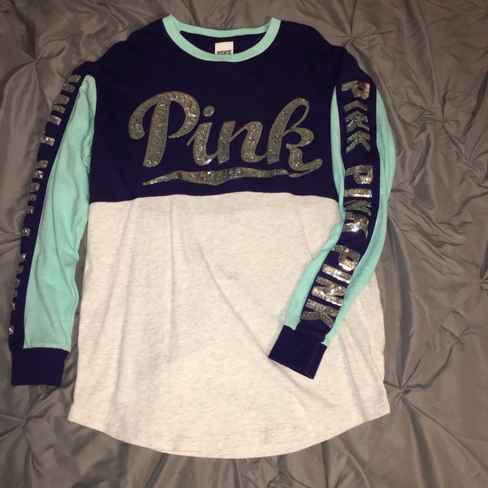 Sequin Victoria's Secret pink shirt